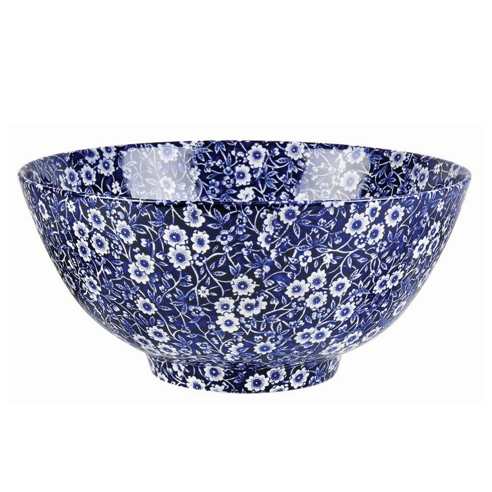 Burleigh Blue Calico Footed Bowl Medium - 20cm